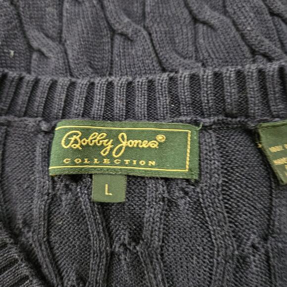Bobby Jones Collection Masters‎ Men's L 100% Cotton V-Neck Sweater Vest - Picture 3 of 6